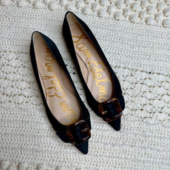 SAM EDELMAN Sonja Pointed Toe Ballet Flats Black Tortoiseshell Size 7 - Picture 12 of 12